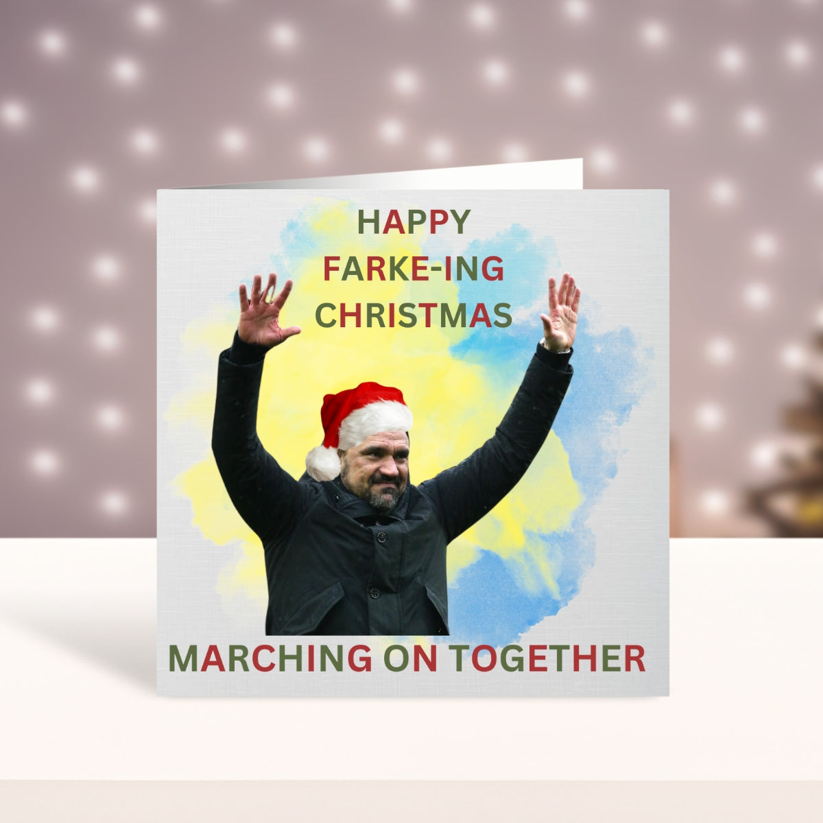 HAPPY FARKE-ING CHRISTMAS - LEEDS UNITED CHRISTMAS CARD