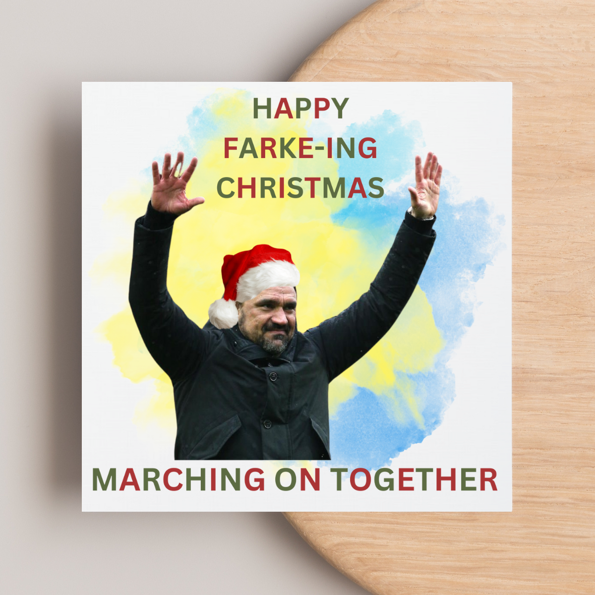 HAPPY FARKE-ING CHRISTMAS - LEEDS UNITED CHRISTMAS CARD