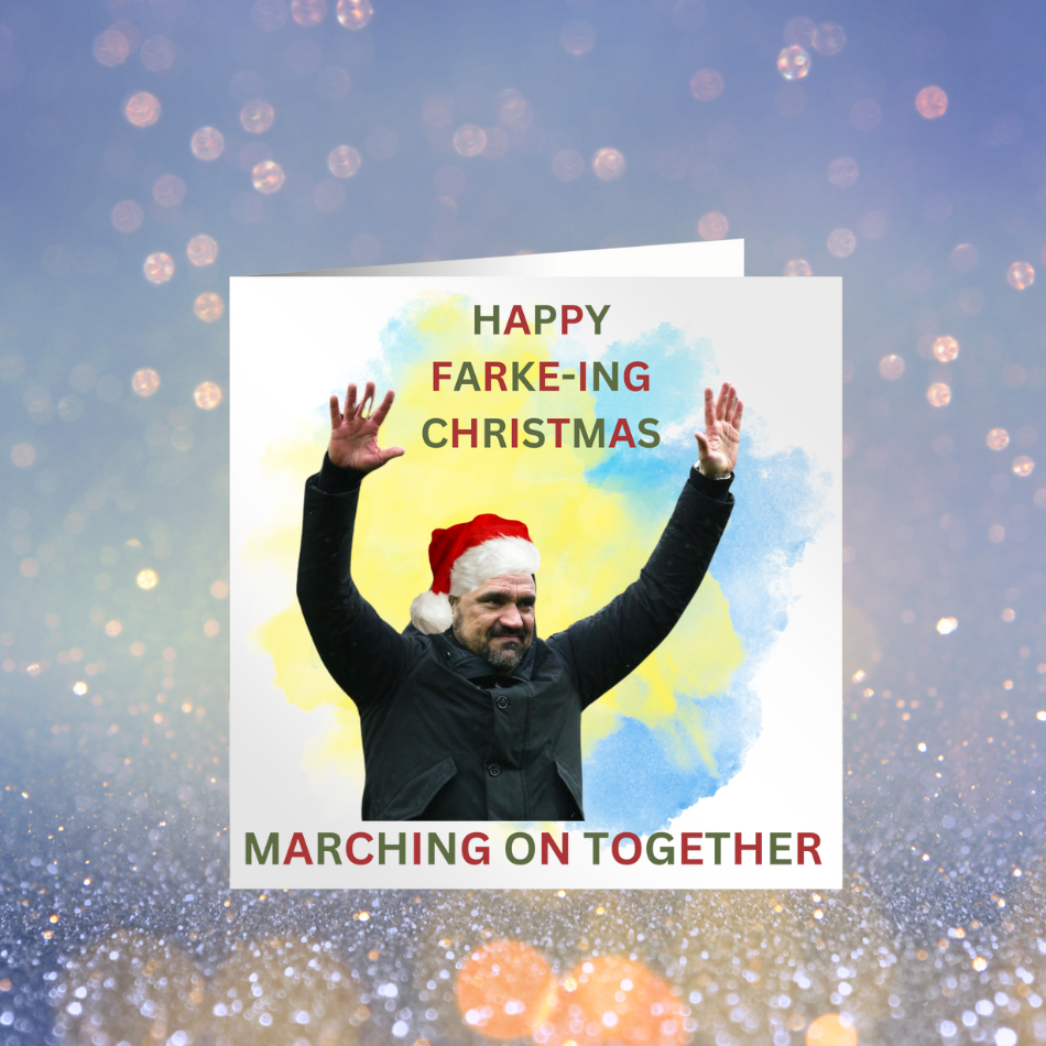 HAPPY FARKE-ING CHRISTMAS - LEEDS UNITED CHRISTMAS CARD