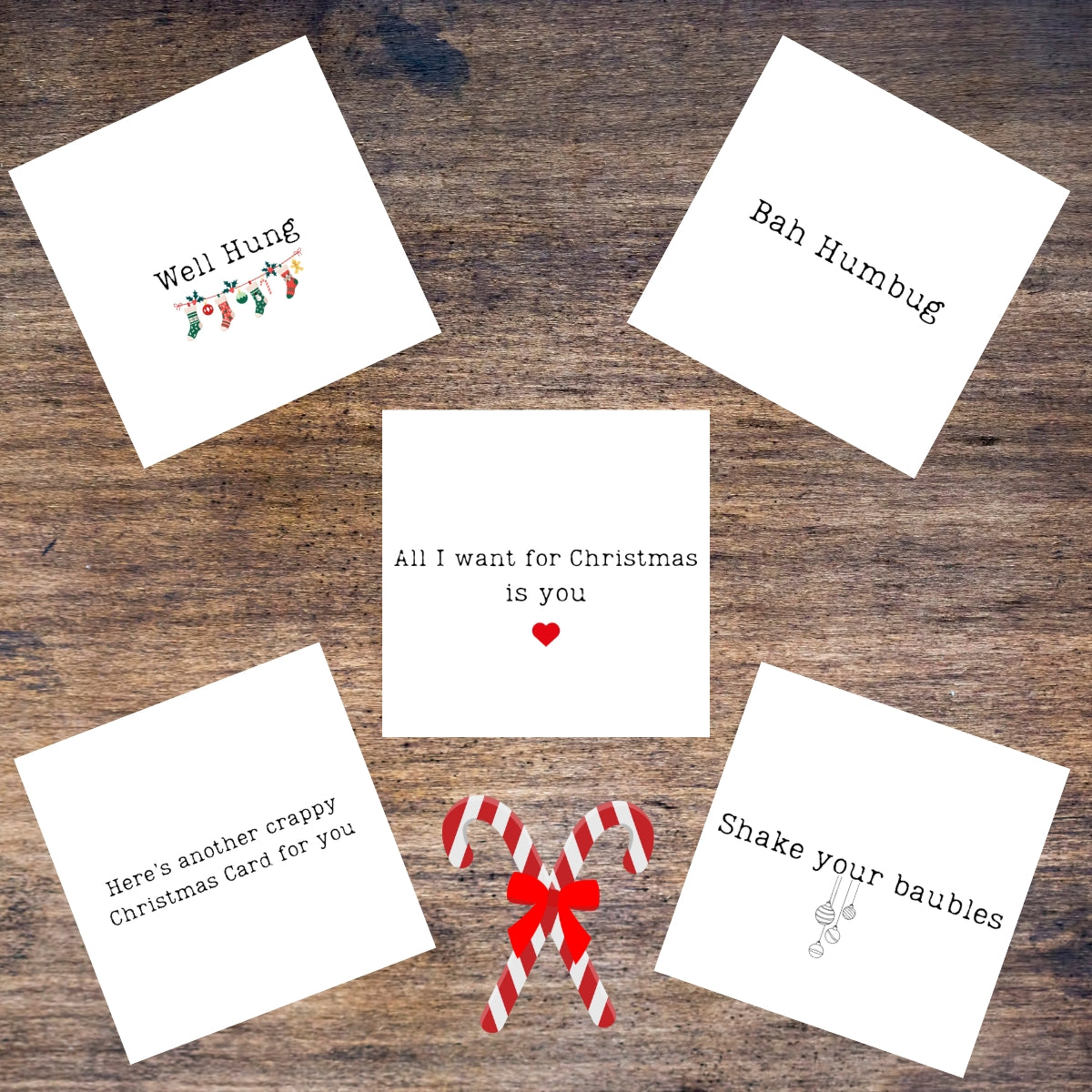 Set of 5 Christmas Cards - 01