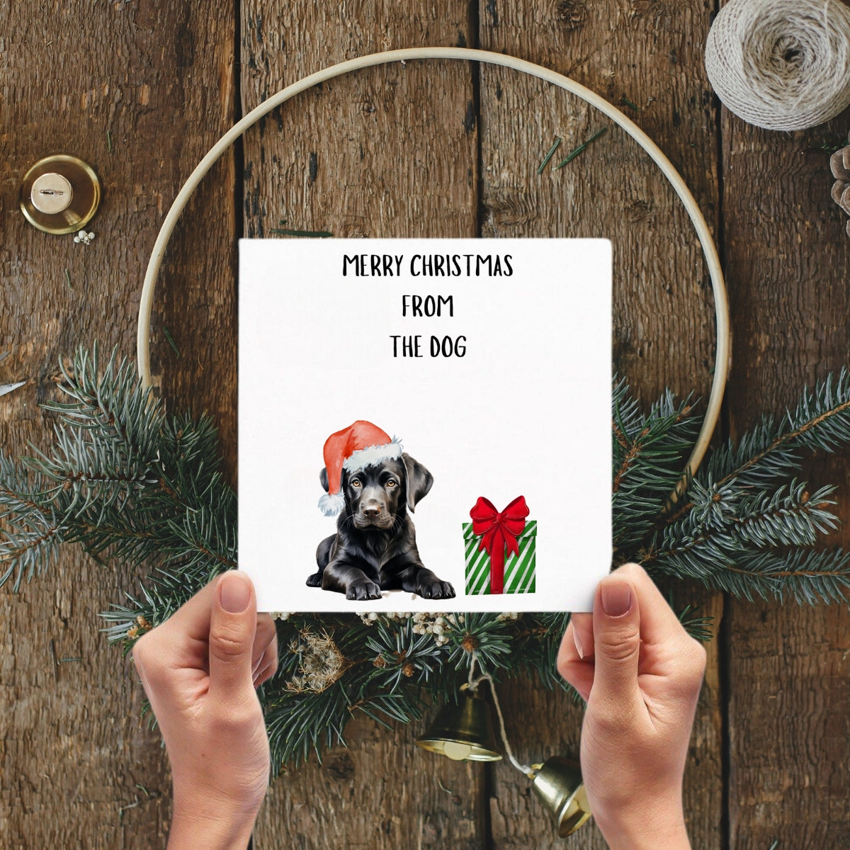 Merry Christmas From The Dog card