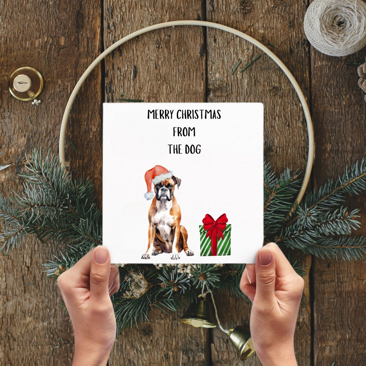 Merry Christmas From The Dog card