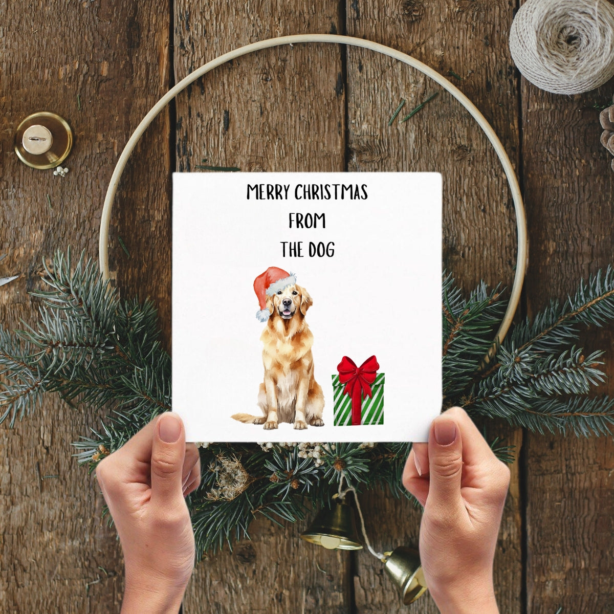 Merry Christmas From The Dog card